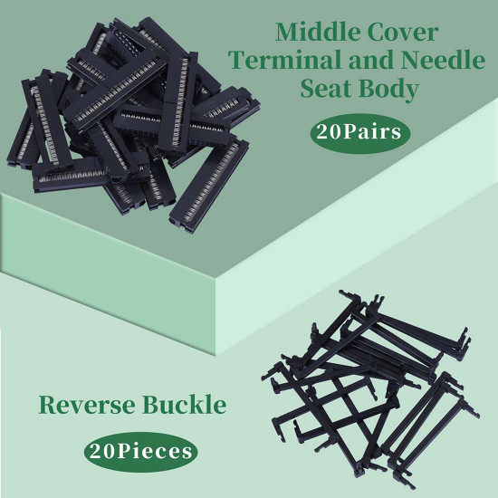 2.0 mm 2*20 Double Row 40 Pin IDC Rectangular Socket Connector FC Flat Female Terminal 3 Piece Set 2.0 mm 2*20 Double Row 40 Pin IDC Rectangular Socket Connector FC Flat Female Terminal 3 Piece Set