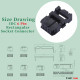 2.54 mm 2*3 Double Row 6 Pin IDC Rectangular Socket Connector FC Flat Female Terminal 3 Piece Set