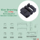 2.54 mm 2*4 Double Row 8 Pin IDC Rectangular Socket Connector FC Flat Female Terminal 3 Piece Set 2.54 mm 2*4 Double Row 8 Pin IDC Rectangular Socket Connector FC Flat Female Terminal 3 Piece Set