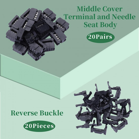 2.54 mm 2*4 Double Row 8 Pin IDC Rectangular Socket Connector FC Flat Female Terminal 3 Piece Set 2.54 mm 2*4 Double Row 8 Pin IDC Rectangular Socket Connector FC Flat Female Terminal 3 Piece Set