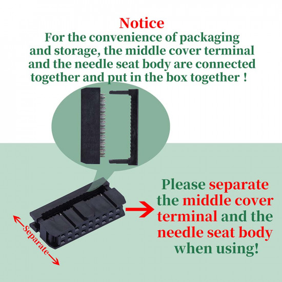 2.54 mm 2*9 Double Row 18 Pin IDC Rectangular Socket Connector FC Flat Female Terminal 3 Piece Set 2.54 mm 2*9 Double Row 18 Pin IDC Rectangular Socket Connector FC Flat Female Terminal 3 Piece Set