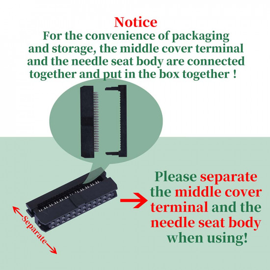 2.54 mm 2*12 Double Row 24 Pin IDC Rectangular Socket Connector FC Flat Female Terminal 3 Piece Set