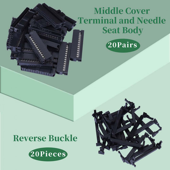 2.54 mm 2*13 Double Row 26 Pin IDC Rectangular Socket Connector FC Flat Female Terminal 3 Piece Set