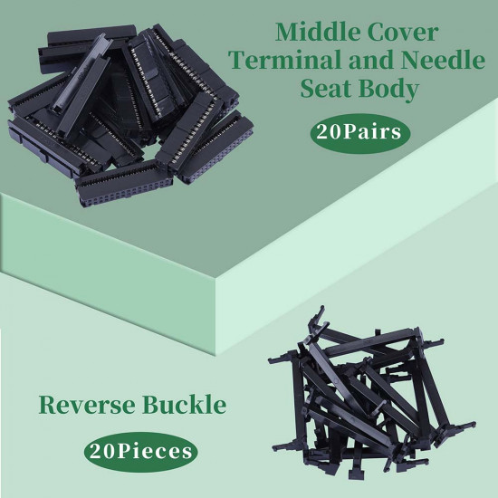 2.54 mm 2*15 Double Row 30 Pin IDC Rectangular Socket Connector FC Flat Female Terminal 3 Piece Set 2.54 mm 2*15 Double Row 30 Pin IDC Rectangular Socket Connector FC Flat Female Terminal 3 Piece Set
