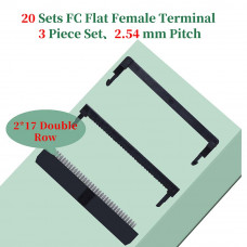 2.54 mm 2*17 Double Row 34 Pin IDC Rectangular Socket Connector FC Flat Female Terminal 3 Piece Set 2.54 mm 2*17 Double Row 34 Pin IDC Rectangular Socket Connector FC Flat Female Terminal 3 Piece Set