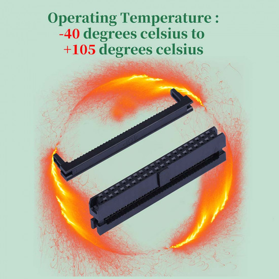 2.54 mm 2*20 Double Row 40 Pin IDC Rectangular Socket Connector FC Flat Female Terminal 3 Piece Set 2.54 mm 2*20 Double Row 40 Pin IDC Rectangular Socket Connector FC Flat Female Terminal 3 Piece Set