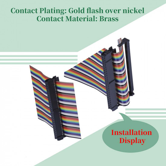 2.54 mm 2*25 Double Row 50 Pin IDC Rectangular Socket Connector FC Flat Female Terminal 3 Piece Set