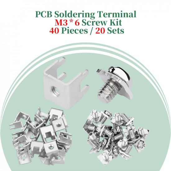 PCB Tapping Type Soldering Terminal and M3 * 6 Phillips Screw with Square Spacer Kit PCB Tapping Type Soldering Terminal and M3 * 6 Phillips Screw with Square Spacer Kit