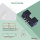 2.0 mm 2*3 Double Row 6 Pin IDC Box Header Connector Male Socket Terminal 2.0 mm 2*3 Double Row 6 Pin IDC Box Header Connector Male Socket Terminal