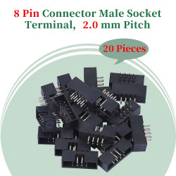 2.0 mm 2*4 Double Row 8 Pin IDC Box Header Connector Male Socket Terminal