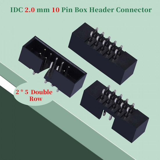 2.0 mm 2*5 Double Row 10 Pin IDC Box Header Connector Male Socket Terminal 2.0 mm 2*5 Double Row 10 Pin IDC Box Header Connector Male Socket Terminal