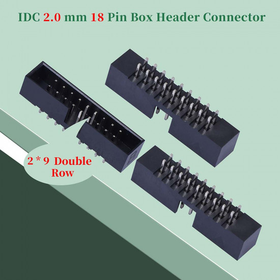 2.0 mm 2*9 Double Row 18 Pin IDC Box Header Connector Male Socket Terminal