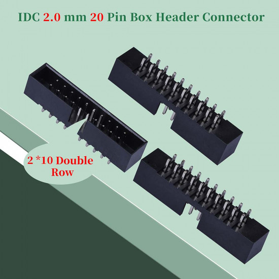 2.0 mm 2*10 Double Row 20 Pin IDC Box Header Connector Male Socket Terminal 2.0 mm 2*10 Double Row 20 Pin IDC Box Header Connector Male Socket Terminal