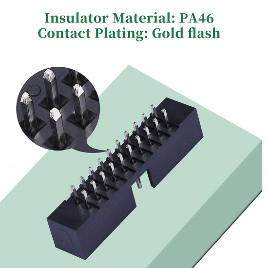 2.0 mm 2*10 Double Row 20 Pin IDC Box Header Connector Male Socket Terminal 2.0 mm 2*10 Double Row 20 Pin IDC Box Header Connector Male Socket Terminal