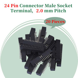2.0 mm 2*12 Double Row 24 Pin IDC Box Header Connector Male Socket Terminal