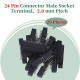 2.0 mm 2*12 Double Row 24 Pin IDC Box Header Connector Male Socket Terminal 2.0 mm 2*12 Double Row 24 Pin IDC Box Header Connector Male Socket Terminal