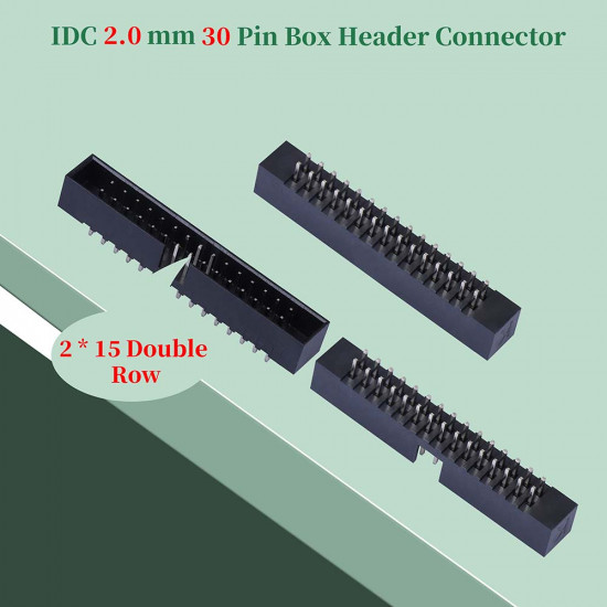 2.0 mm 2*15 Double Row 30 Pin IDC Box Header Connector Male Socket Terminal 2.0 mm 2*15 Double Row 30 Pin IDC Box Header Connector Male Socket Terminal
