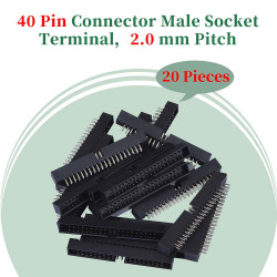 2.0 mm 2*20 Double Row 40 Pin IDC Box Header Connector Male Socket Terminal