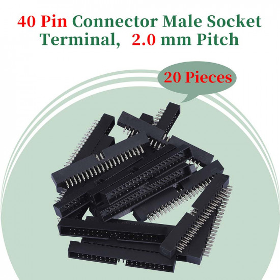 2.0 mm 2*20 Double Row 40 Pin IDC Box Header Connector Male Socket Terminal