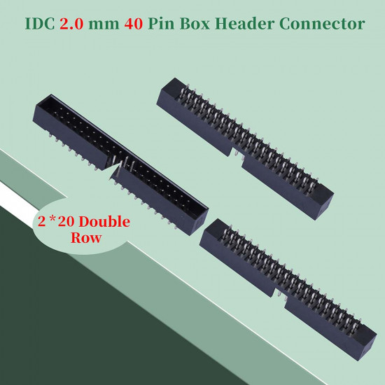 2.0 mm 2*20 Double Row 40 Pin IDC Box Header Connector Male Socket Terminal