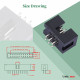 2.54 mm 2*3 Double Row 6 Pin IDC Box Header Connector Male Socket Terminal 2.54 mm 2*3 Double Row 6 Pin IDC Box Header Connector Male Socket Terminal