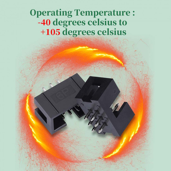 2.54 mm 2*3 Double Row 6 Pin IDC Box Header Connector Male Socket Terminal 2.54 mm 2*3 Double Row 6 Pin IDC Box Header Connector Male Socket Terminal