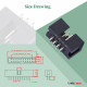 2.54 mm 2*4 Double Row 8 Pin IDC Box Header Connector Male Socket Terminal 2.54 mm 2*4 Double Row 8 Pin IDC Box Header Connector Male Socket Terminal