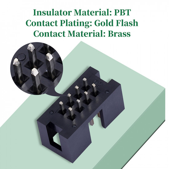 2.54 mm 2*4 Double Row 8 Pin IDC Box Header Connector Male Socket Terminal 2.54 mm 2*4 Double Row 8 Pin IDC Box Header Connector Male Socket Terminal