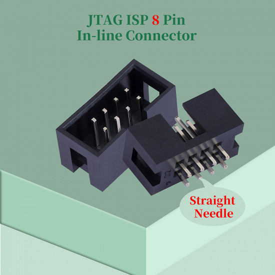 2.54 mm 2*4 Double Row 8 Pin IDC Box Header Connector Male Socket Terminal 2.54 mm 2*4 Double Row 8 Pin IDC Box Header Connector Male Socket Terminal