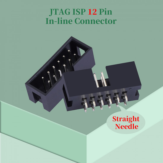 2.54 mm 2*6 Double Row 12 Pin IDC Box Header Connector Male Socket Terminal 2.54 mm 2*6 Double Row 12 Pin IDC Box Header Connector Male Socket Terminal