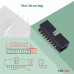 2.54 mm 2*8 Double Row 16 Pin IDC Box Header Connector Male Socket Terminal 2.54 mm 2*8 Double Row 16 Pin IDC Box Header Connector Male Socket Terminal