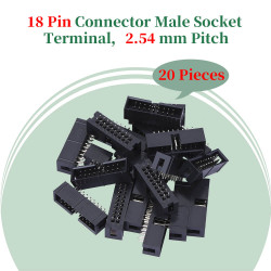 2.54 mm 2*9 Double Row 18 Pin IDC Box Header Connector Male Socket Terminal