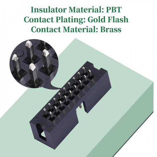 2.54 mm 2*9 Double Row 18 Pin IDC Box Header Connector Male Socket Terminal 2.54 mm 2*9 Double Row 18 Pin IDC Box Header Connector Male Socket Terminal