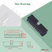 2.54 mm 2*10 Double Row 20 Pin IDC Box Header Connector Male Socket Terminal