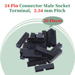 2.54 mm 2*12 Double Row 24 Pin IDC Box Header Connector Male Socket Terminal