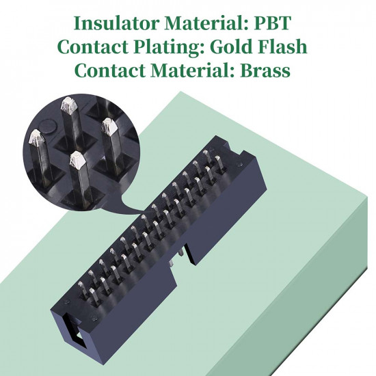 2.54 mm 2*13 Double Row 26 Pin IDC Box Header Connector Male Socket Terminal 2.54 mm 2*13 Double Row 26 Pin IDC Box Header Connector Male Socket Terminal