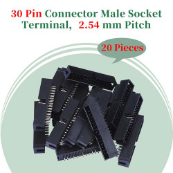2.54 mm 2*15 Double Row 30 Pin IDC Box Header Connector Male Socket Terminal