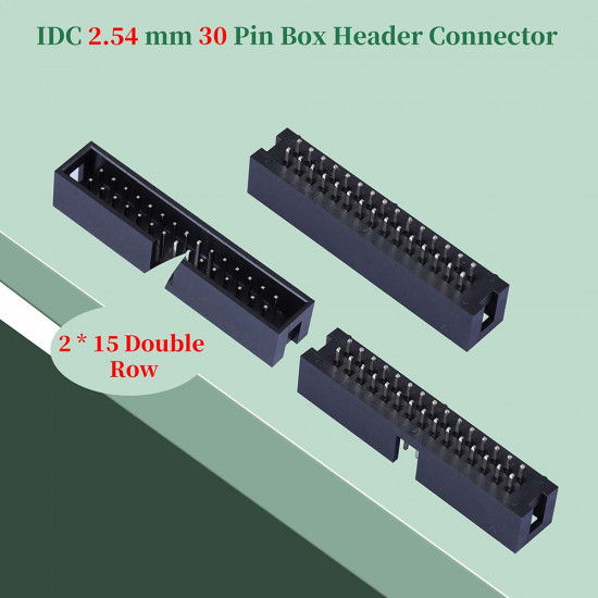 2.54 mm 2*15 Double Row 30 Pin IDC Box Header Connector Male Socket Terminal 2.54 mm 2*15 Double Row 30 Pin IDC Box Header Connector Male Socket Terminal