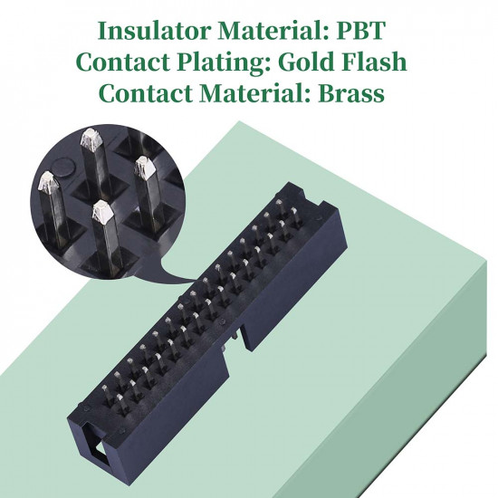 2.54 mm 2*15 Double Row 30 Pin IDC Box Header Connector Male Socket Terminal 2.54 mm 2*15 Double Row 30 Pin IDC Box Header Connector Male Socket Terminal