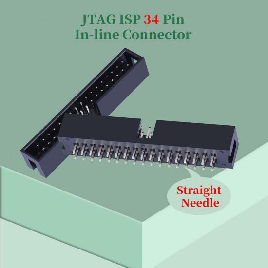 2.54 mm 2*17 Double Row 34 Pin IDC Box Header Connector Male Socket Terminal 2.54 mm 2*17 Double Row 34 Pin IDC Box Header Connector Male Socket Terminal