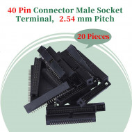 2.54 mm 2*20 Double Row 40 Pin IDC Box Header Connector Male Socket Terminal