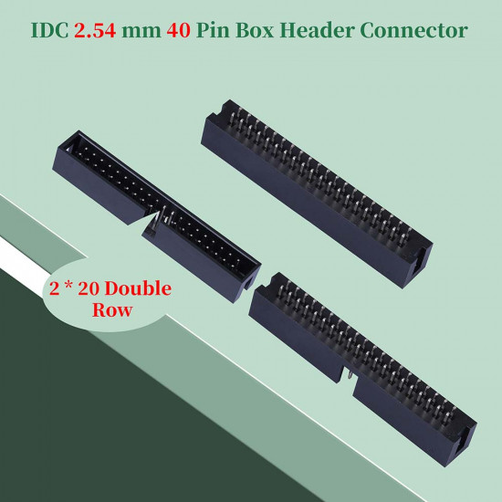 2.54 mm 2*20 Double Row 40 Pin IDC Box Header Connector Male Socket Terminal
