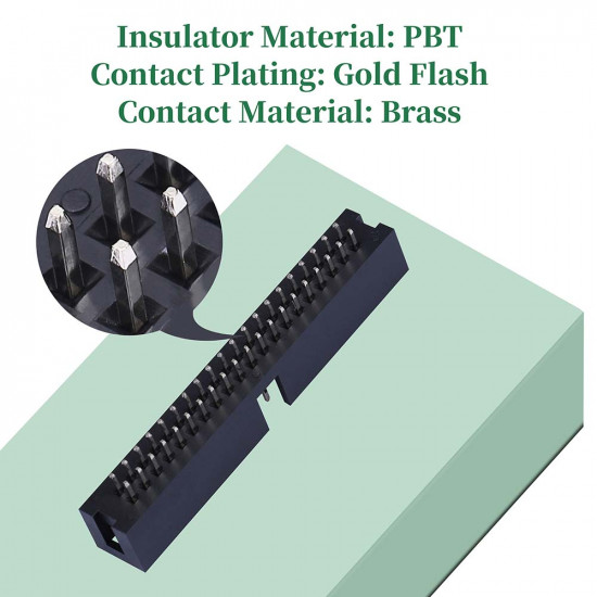 2.54 mm 2*20 Double Row 40 Pin IDC Box Header Connector Male Socket Terminal 2.54 mm 2*20 Double Row 40 Pin IDC Box Header Connector Male Socket Terminal