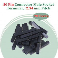 2.54 mm 2*25 Double Row 50 Pin IDC Box Header Connector Male Socket Terminal 2.54 mm 2*25 Double Row 50 Pin IDC Box Header Connector Male Socket Terminal