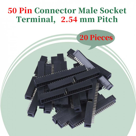 2.54 mm 2*25 Double Row 50 Pin IDC Box Header Connector Male Socket Terminal