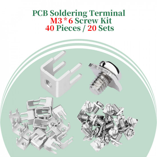PCB Screw Type Soldering Terminals and M3 * 6 Phillips Screw with Square Spacer Kit