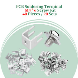 PCB Screw Type Soldering Terminals and M4 * 6 Phillips Screw with Square Spacer Kit