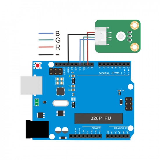 LED RGB Color-changing Lamp Bead Module for Raspberry Pi and Arduino