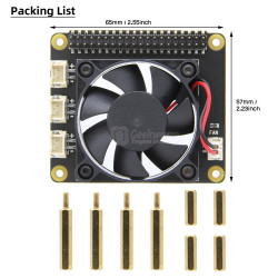 Cooling Quiet Fan Board for Raspberry Pi 4B/3B+/3B/2B Efficient Heat Dissipation.