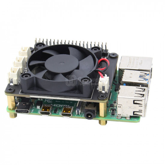 Cooling Quiet Fan Board for Raspberry Pi 4B/3B+/3B/2B Efficient Heat Dissipation.